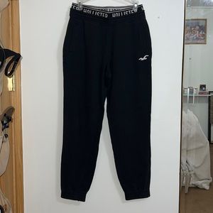 Hollister sweatpants, size small, black and white
